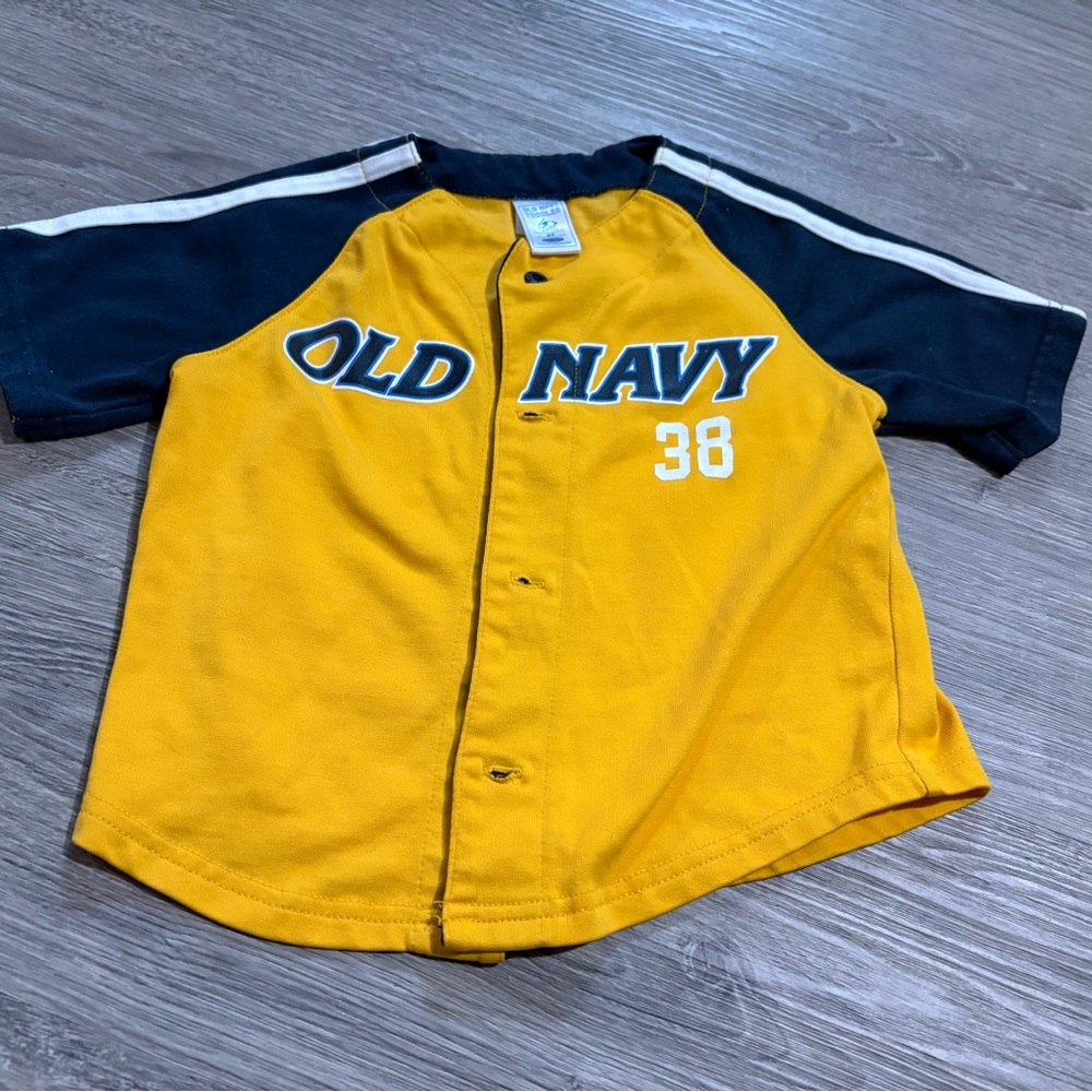 Old Navy Yellow and Black Jersey Top